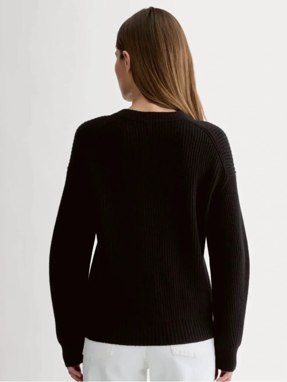 Everlane Cocoon Crew Sweater in Wool Cashmere NWT Size XL Black Cozy Minimalist